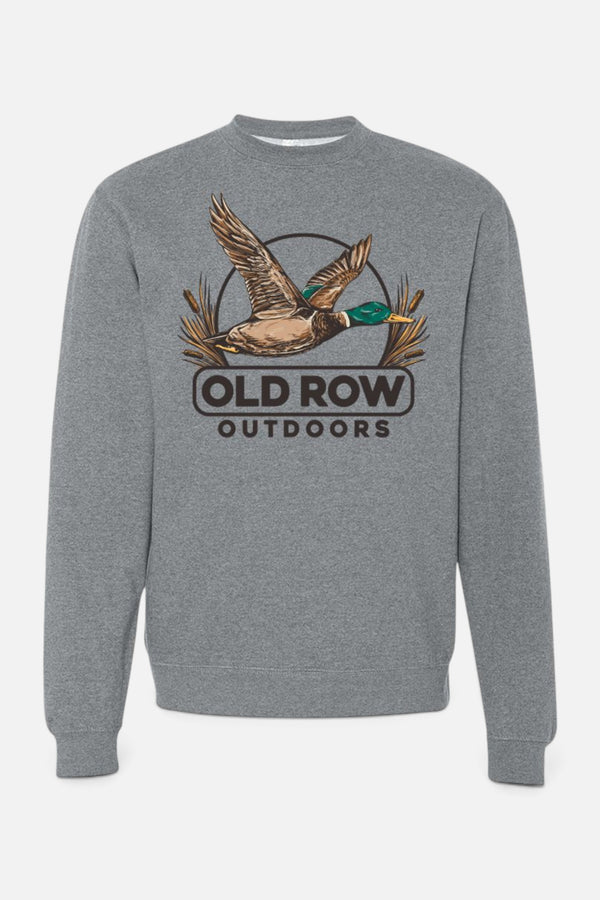 Old Row Outdoors The Mallard Crewneck in Grey