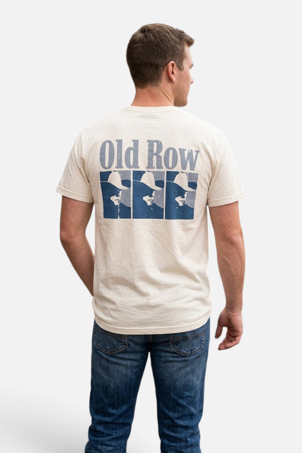 Old Row Smokin' Cowboy Repeat Pocket Tee in Ivory