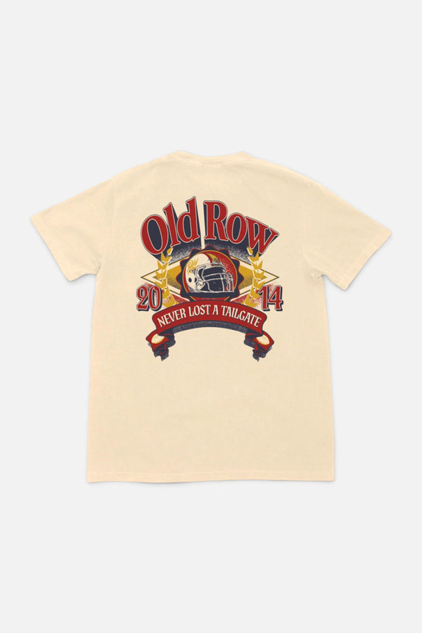 Old Row Tailgate Champ Pocket Tee in Ivory