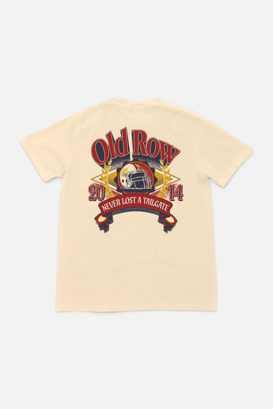 Old Row Tailgate Champ Pocket Tee in Ivory – back view