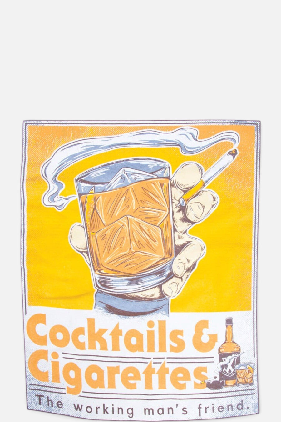 Old Row The Cocktails & Cigarettes Pocket Tee in Washed Denim – back view