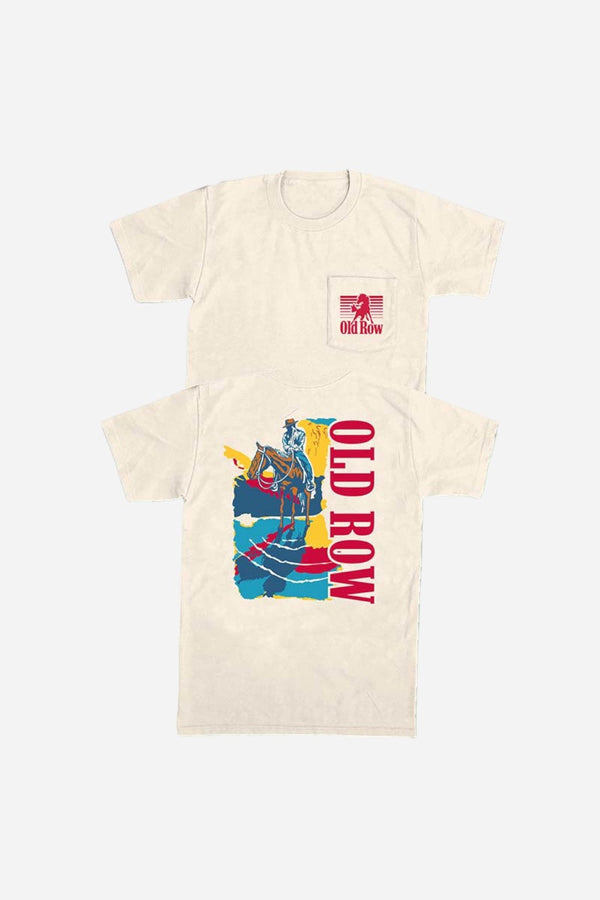 Old Row The Cowboy 6.0 Pocket Tee in Ivory