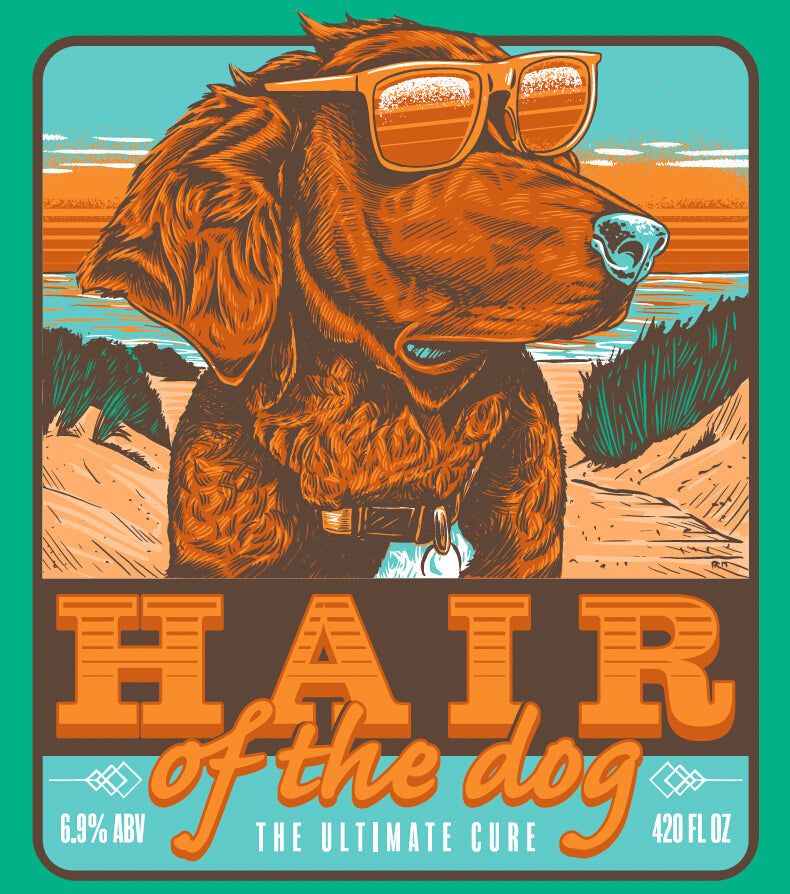 Old Row The Hair of the Dog Pocket Tee in Island Green – detail