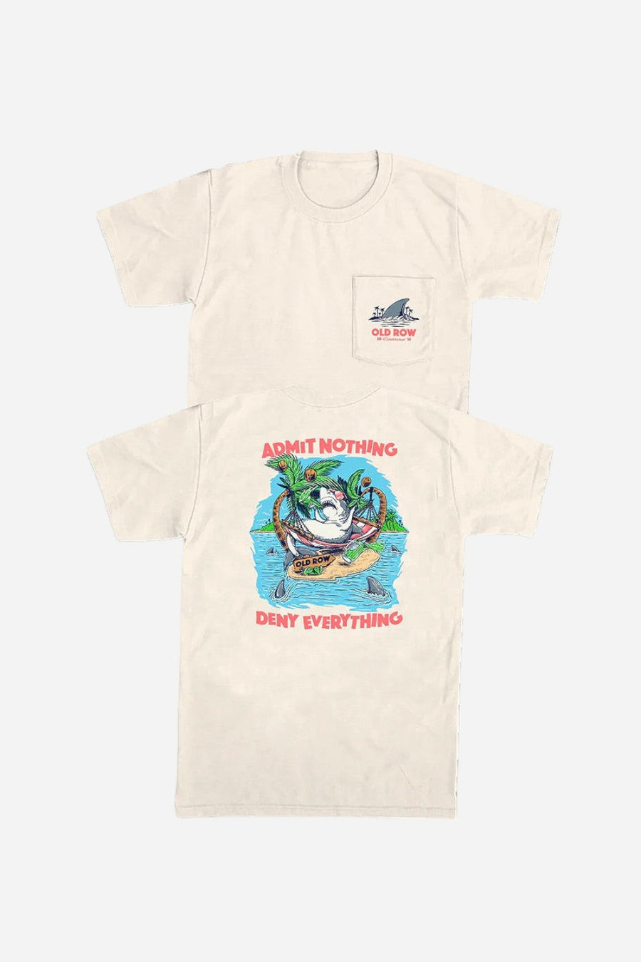 Old Row The Hammock Shark Pocket Tee in Ivory – front view