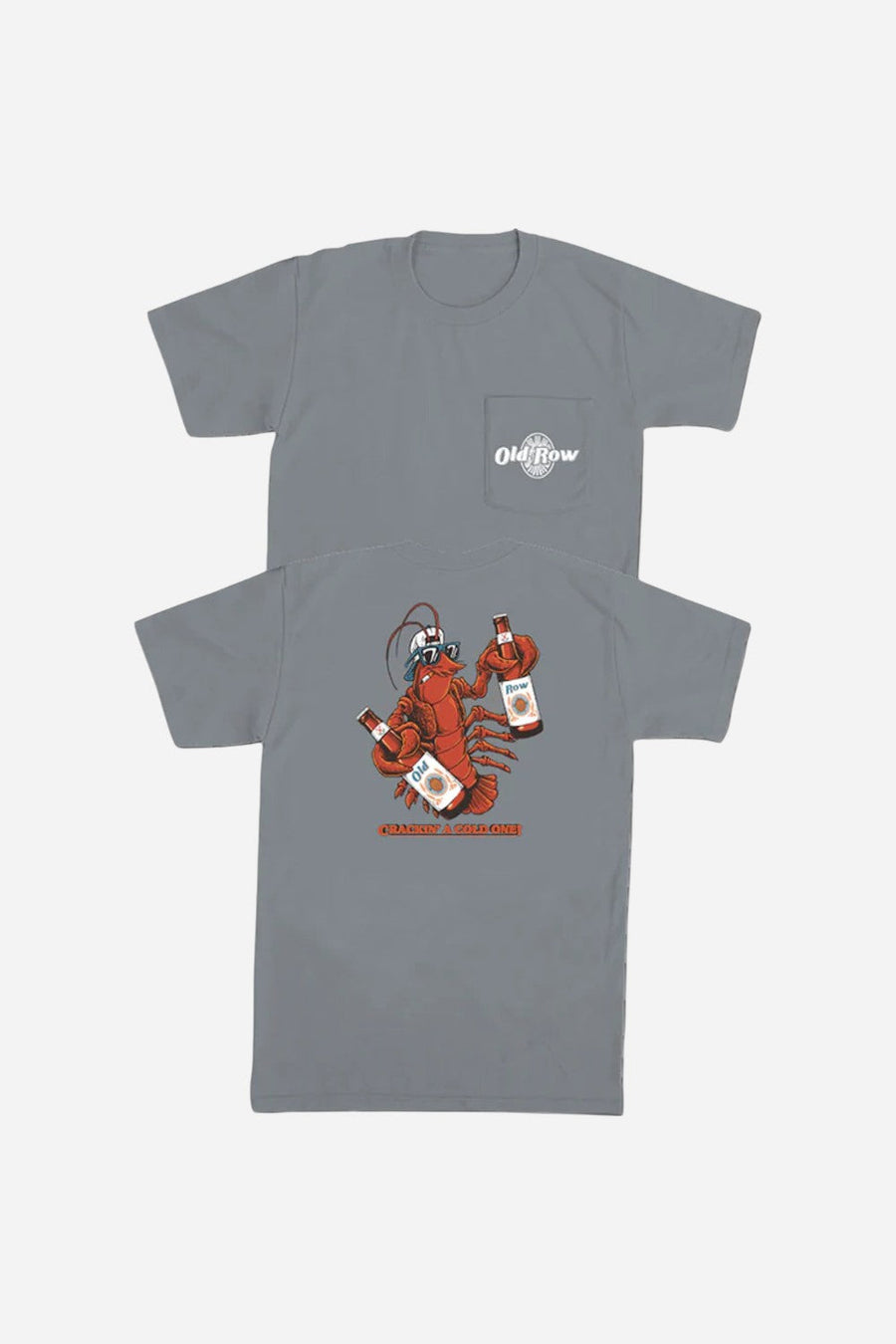 Old Row The Party Lobster Pocket Tee Granite – front view