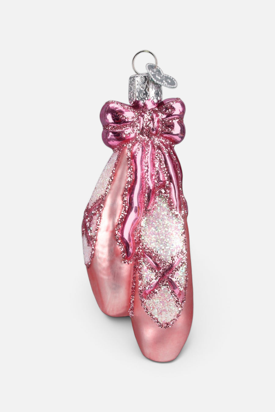 Old World Christmas Ballet Toe Shoes Ornament – back view
