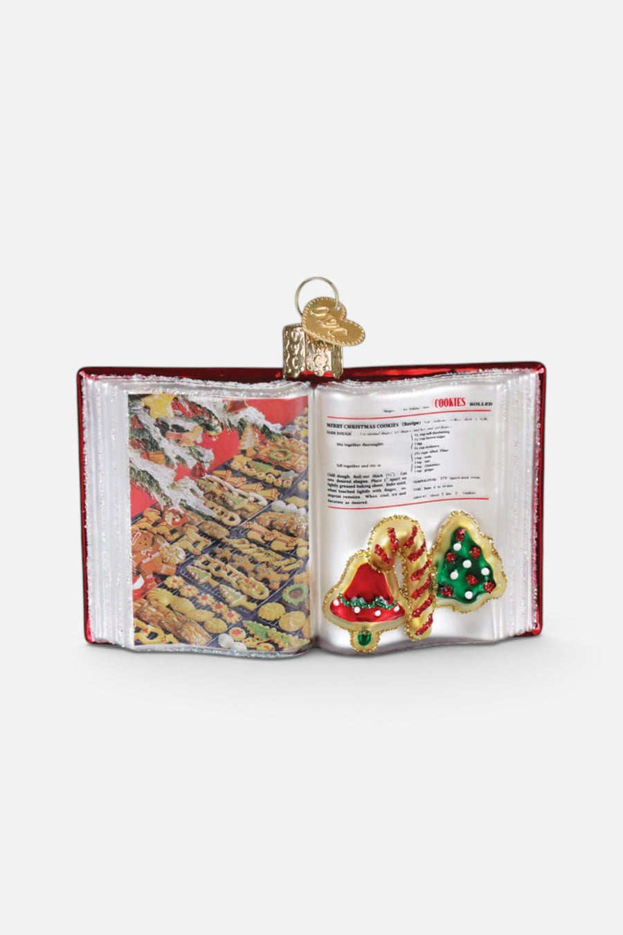 Old World Christmas Betty Crocker Cookbook Ornament – back view