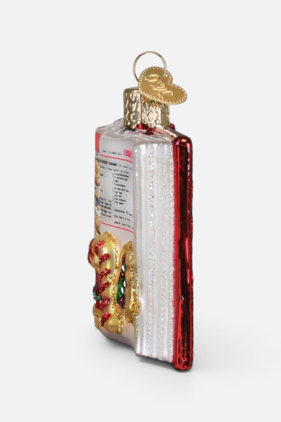 Old World Christmas Betty Crocker Cookbook Ornament – side view