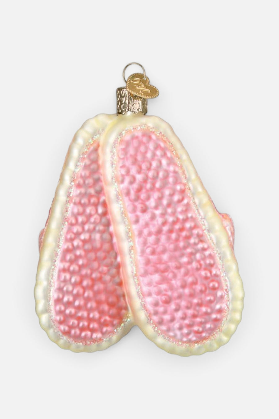 Old World Christmas Cat Lady Slippers Ornament – back view
