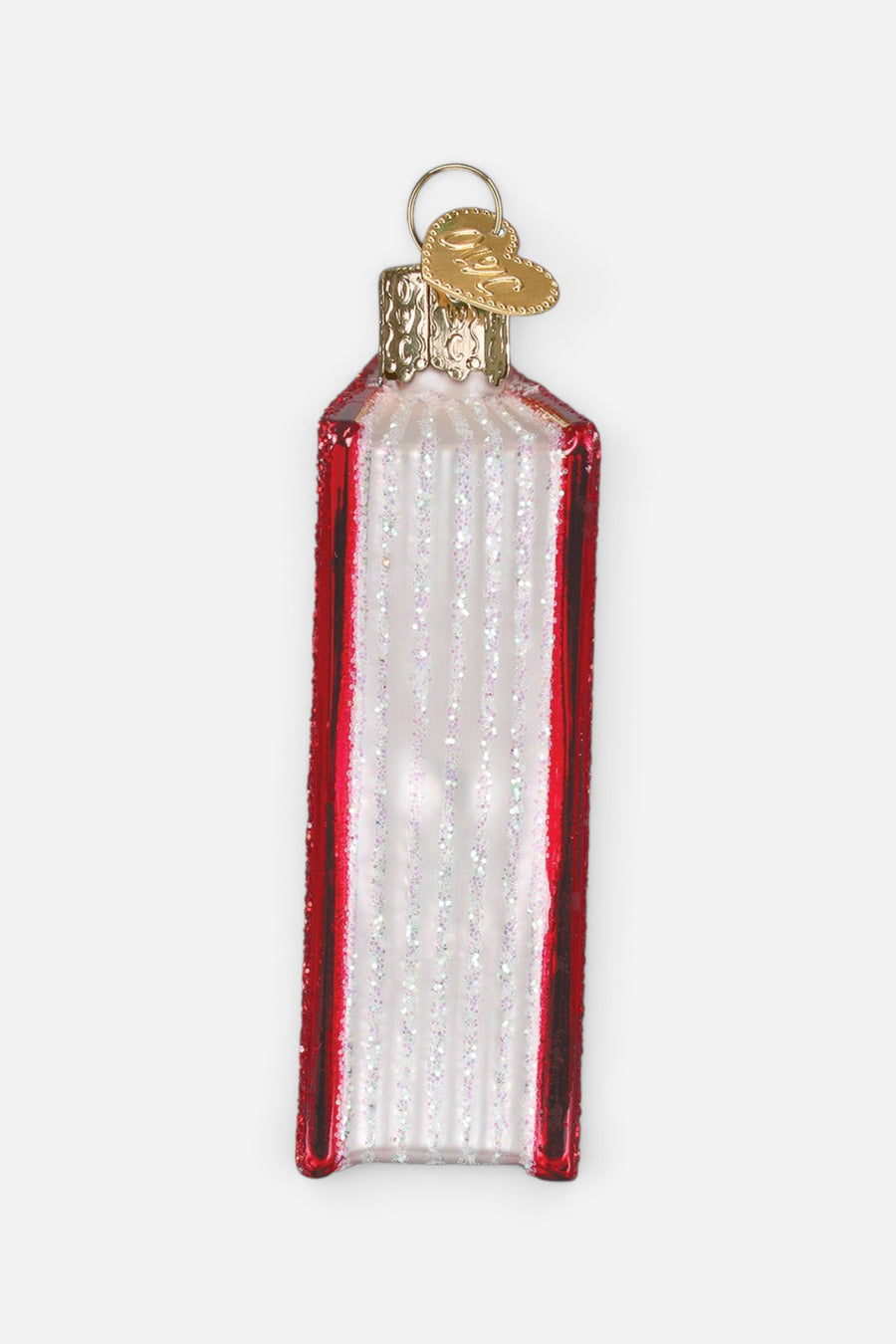 Old World Christmas Corduroy Book Ornament – detail