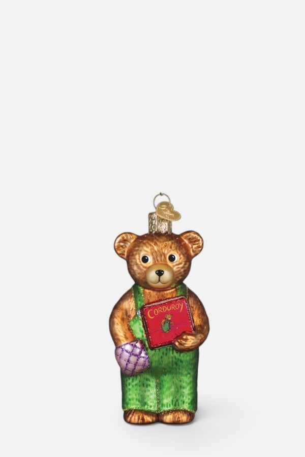 Old World Christmas Corduroy Holding Book Ornament