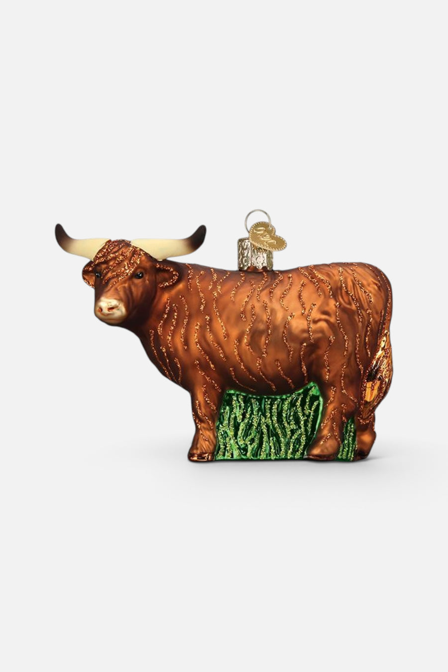 Old World Christmas Highland Cow Ornament – back view