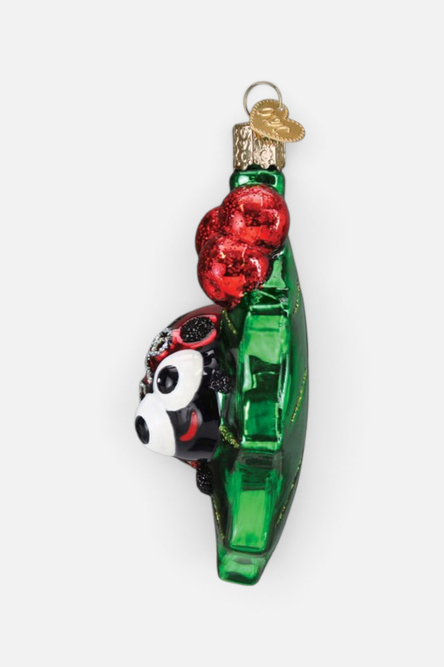 Old World Christmas Holly Ladybug Ornament – detail