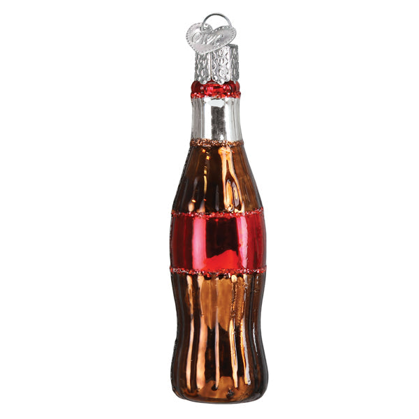 Old World Christmas Mini Coca-Cola Bottle Ornament – side view