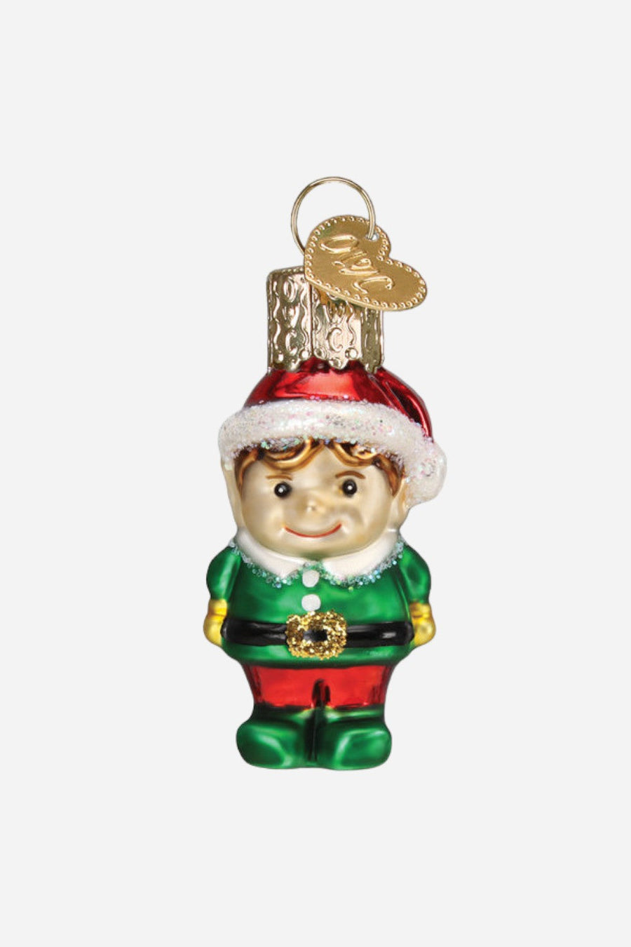 Old World Christmas Mini Elf Ornament – front view