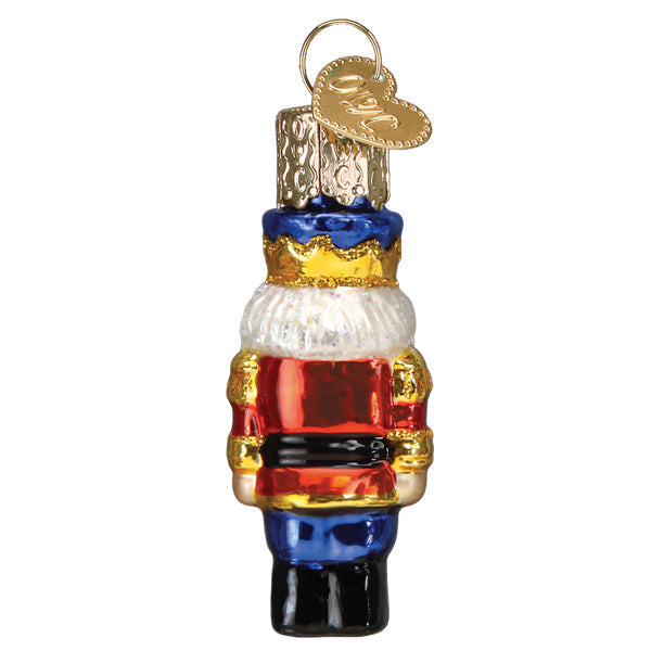 Old World Christmas Mini Nutcracker Soldier Ornament – back view