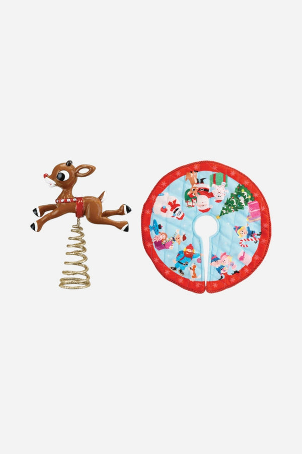 Old World Christmas Mini Rudolph Tree Topper & Skirt