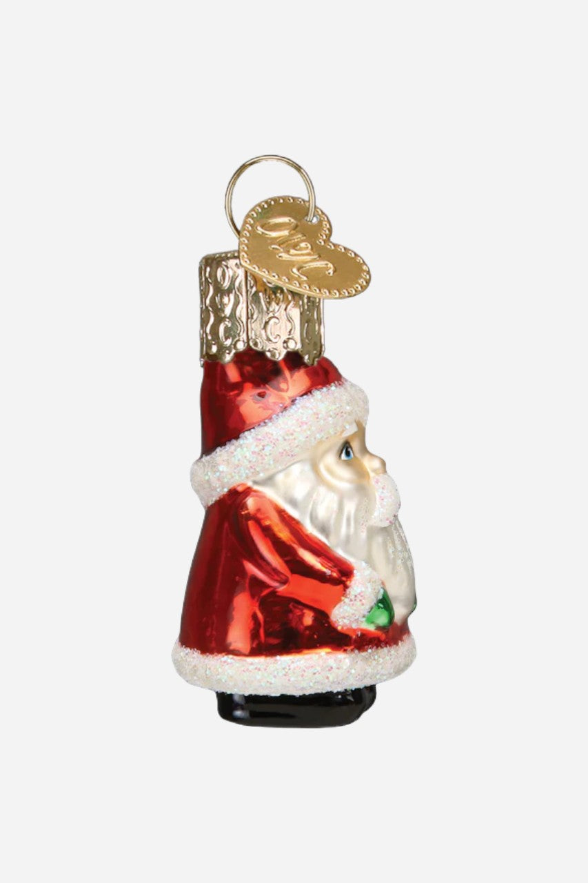 Old World Christmas Mini Santa Tree Ornament – back view