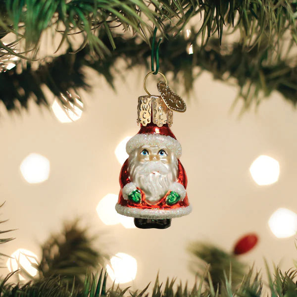 Old World Christmas Mini Santa Tree Ornament – flat lay
