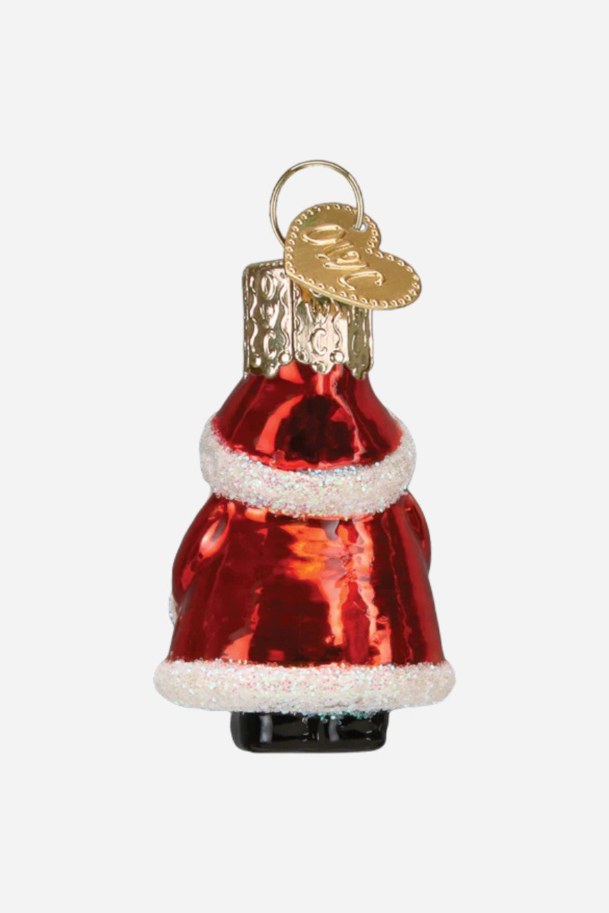 Old World Christmas Mini Santa Tree Ornament – side view