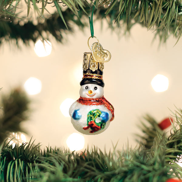 Old World Christmas Mini Snowman Ornament – detail