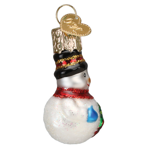 Old World Christmas Mini Snowman Ornament – side view