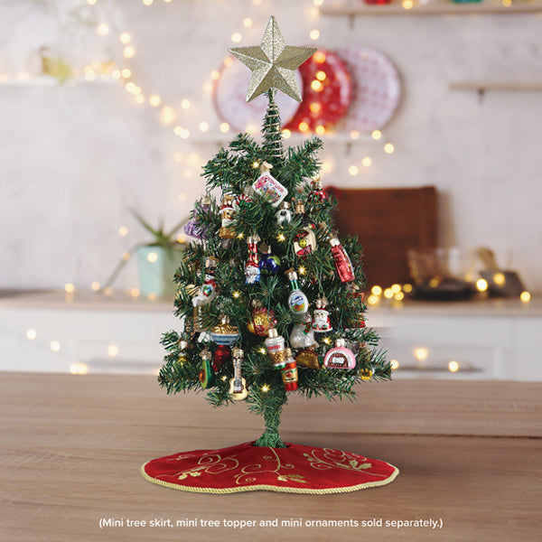 Old World Christmas Mini Tree Pre-Lit – back view