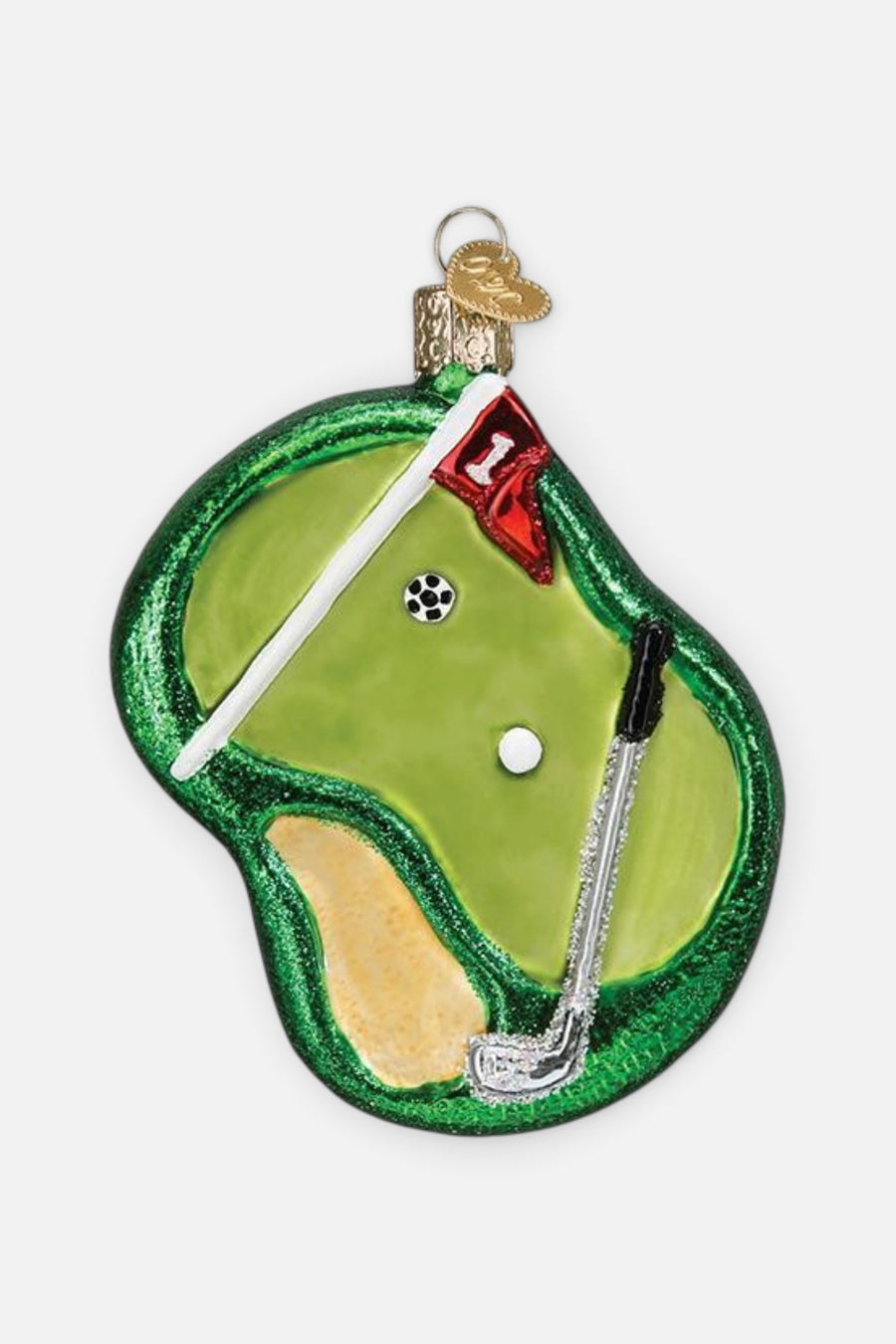 Old World Christmas Putting Green Ornament – back view