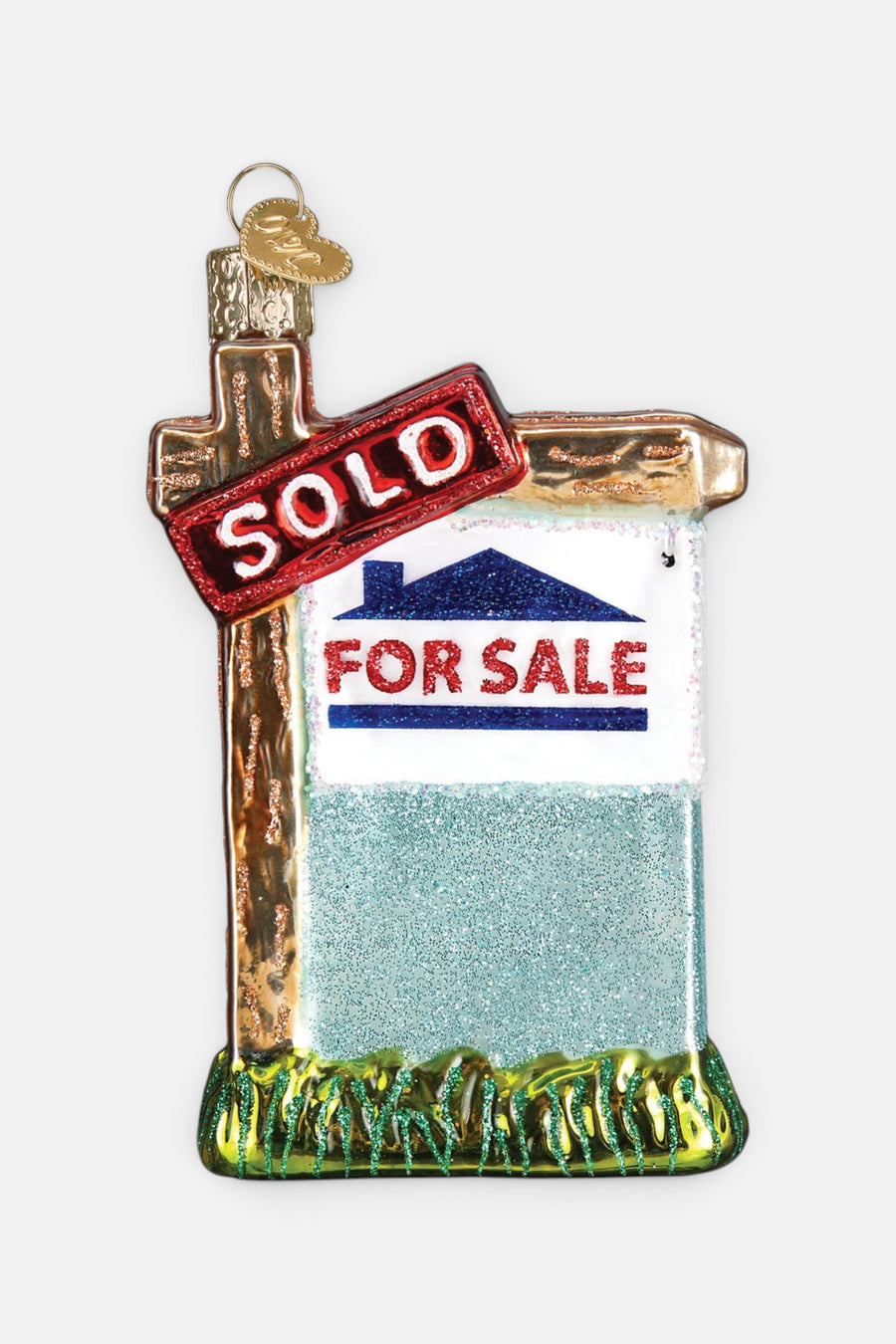 Old World Christmas Realty Sign Ornament – back view