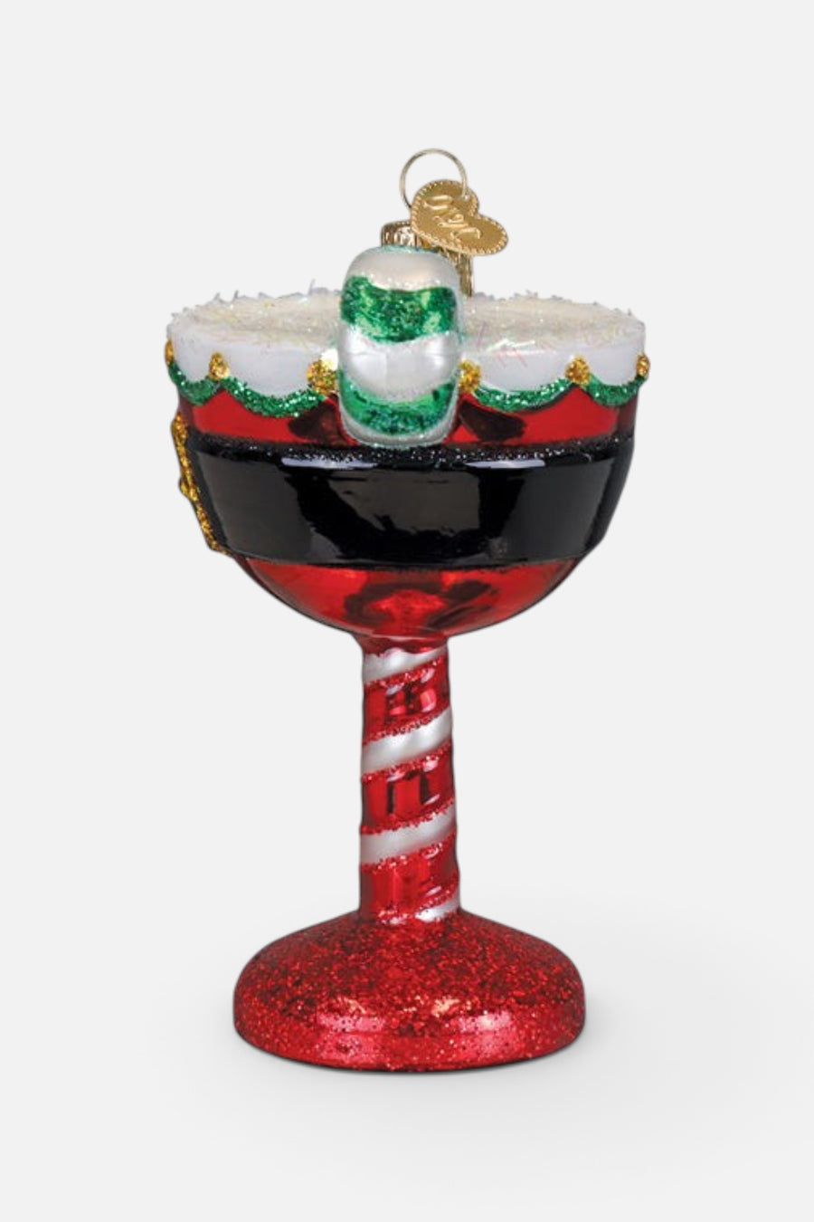 Old World Christmas Santa Cocktail Ornament – detail