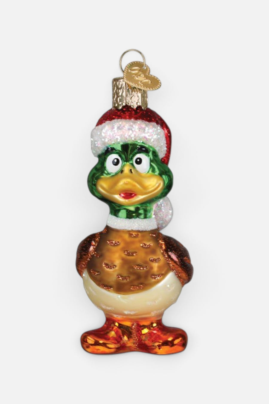 Old World Christmas Silly Santa Duck Ornament – back view