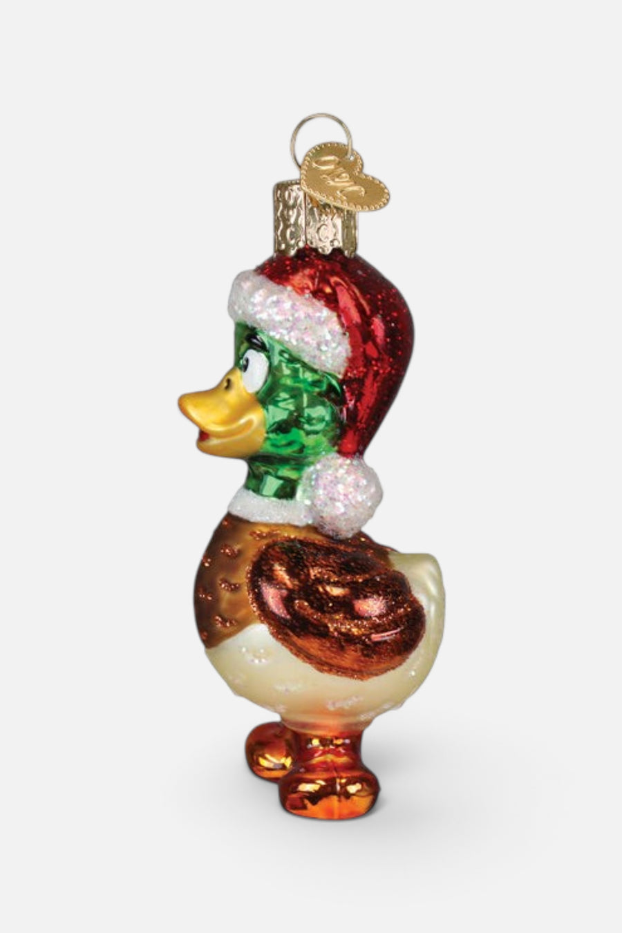 Old World Christmas Silly Santa Duck Ornament – side view