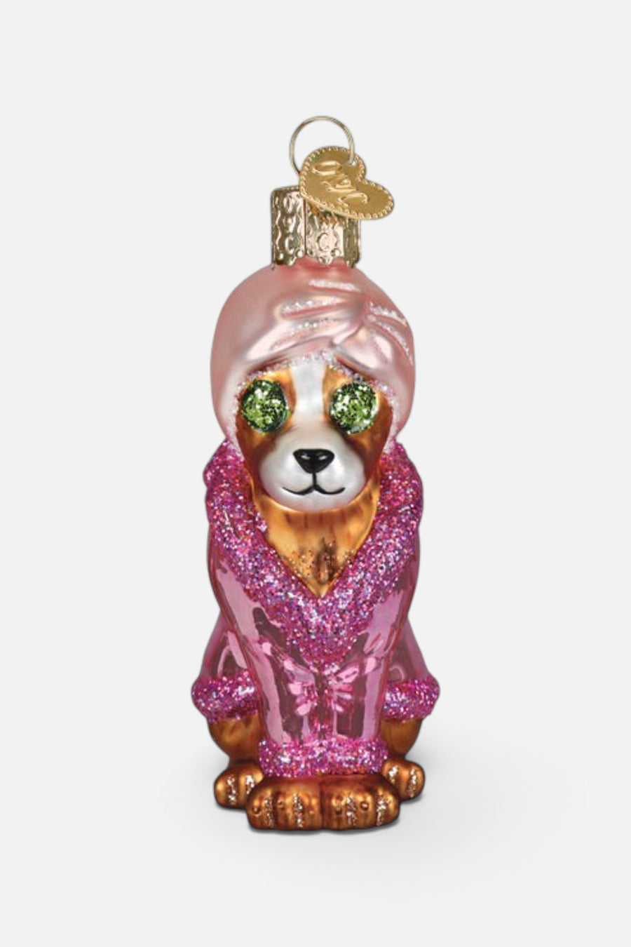 Old World Christmas Spa Dog Ornament – back view