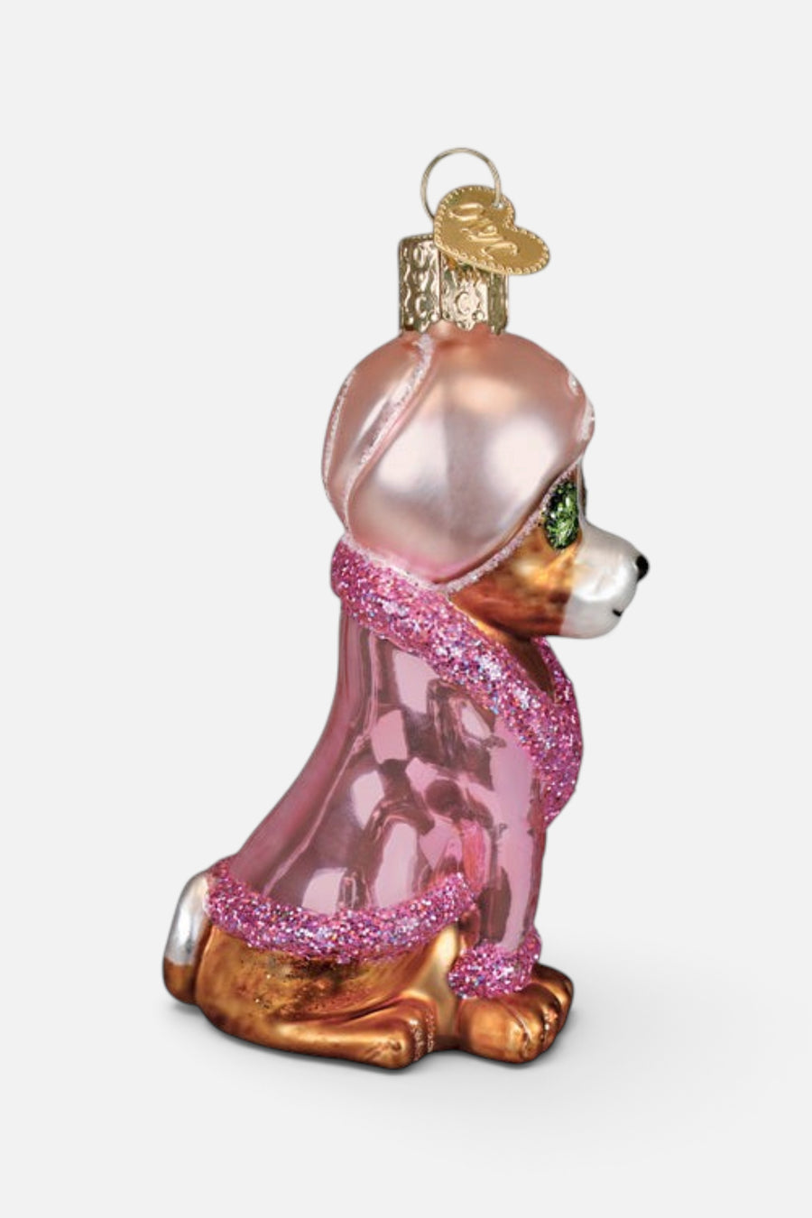 Old World Christmas Spa Dog Ornament – detail