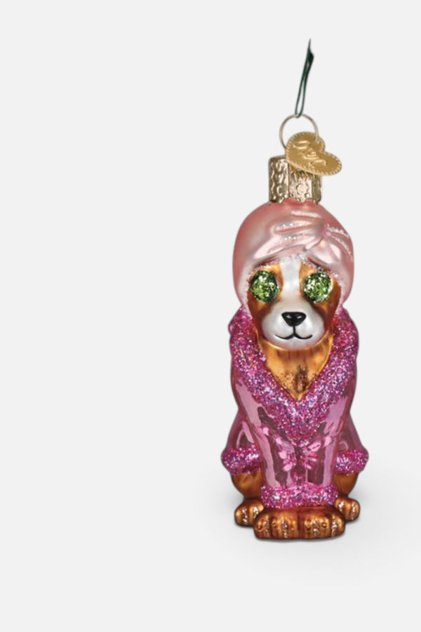 Old World Christmas Spa Dog Ornament
