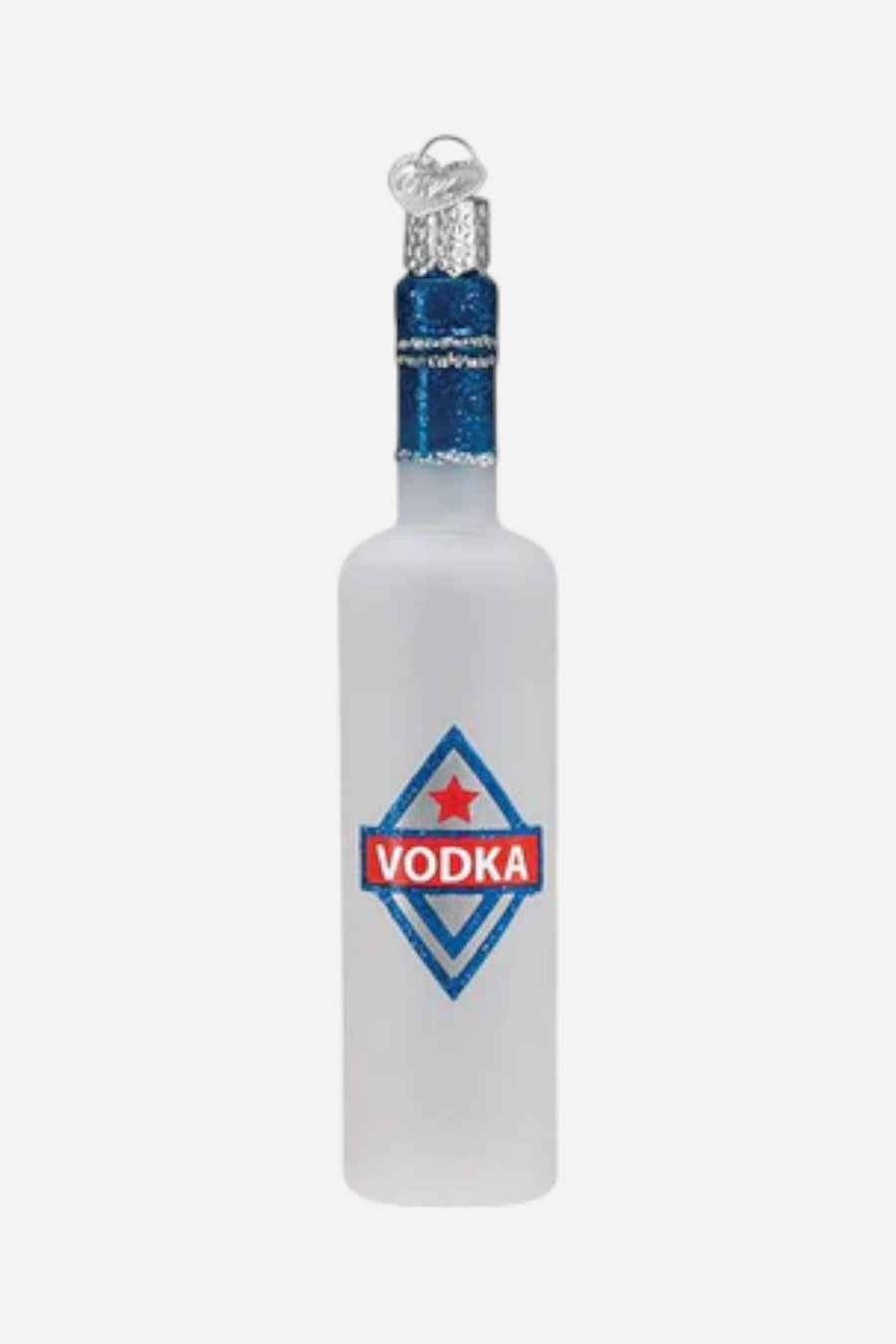 Old World Christmas Vodka Bottle Ornament – front view
