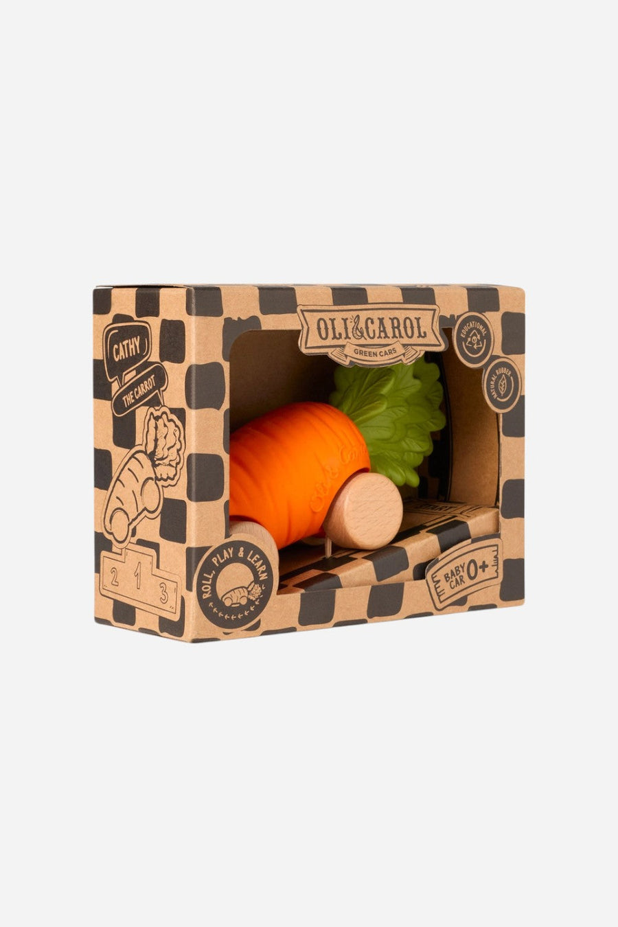 Oli & Carol Cathy The Carrot Car – flat lay