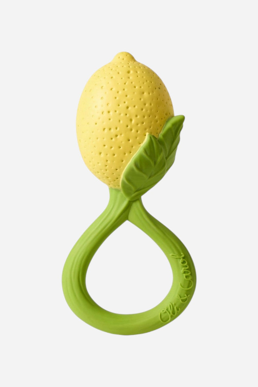 Oli & Carol Lemon Rattle Toy – front view