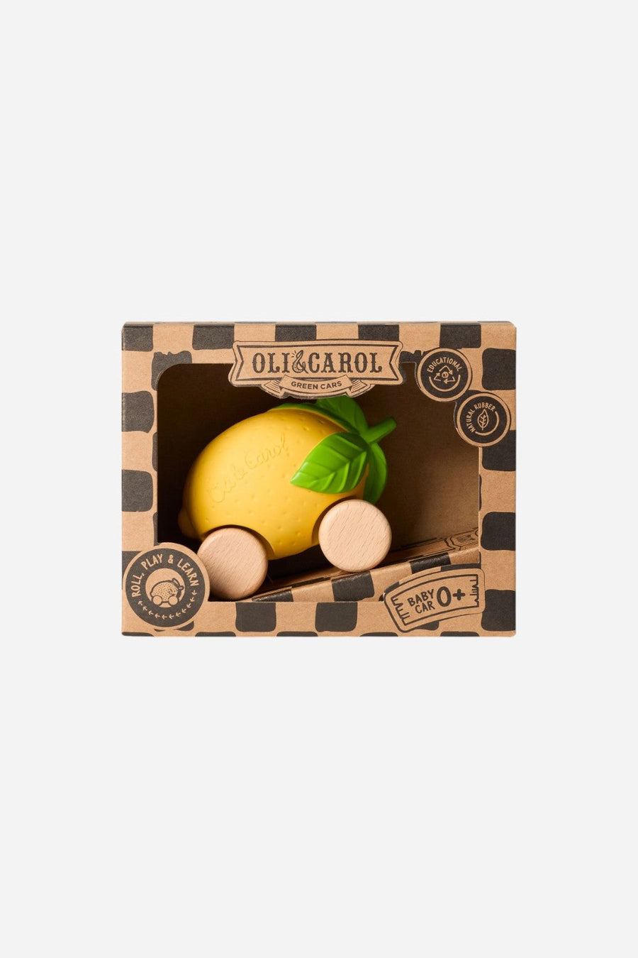 Oli & Carol Lou The Lemon Baby Car – flat lay