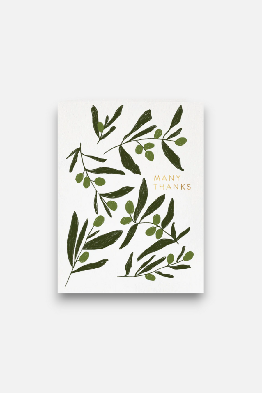 Olive Thanks Card – front view
