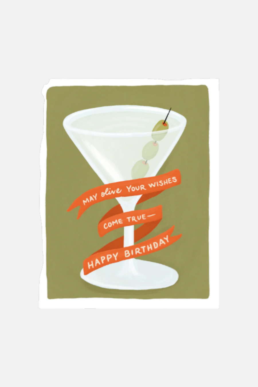 Olive Your Wishes Birthday Card – front view
