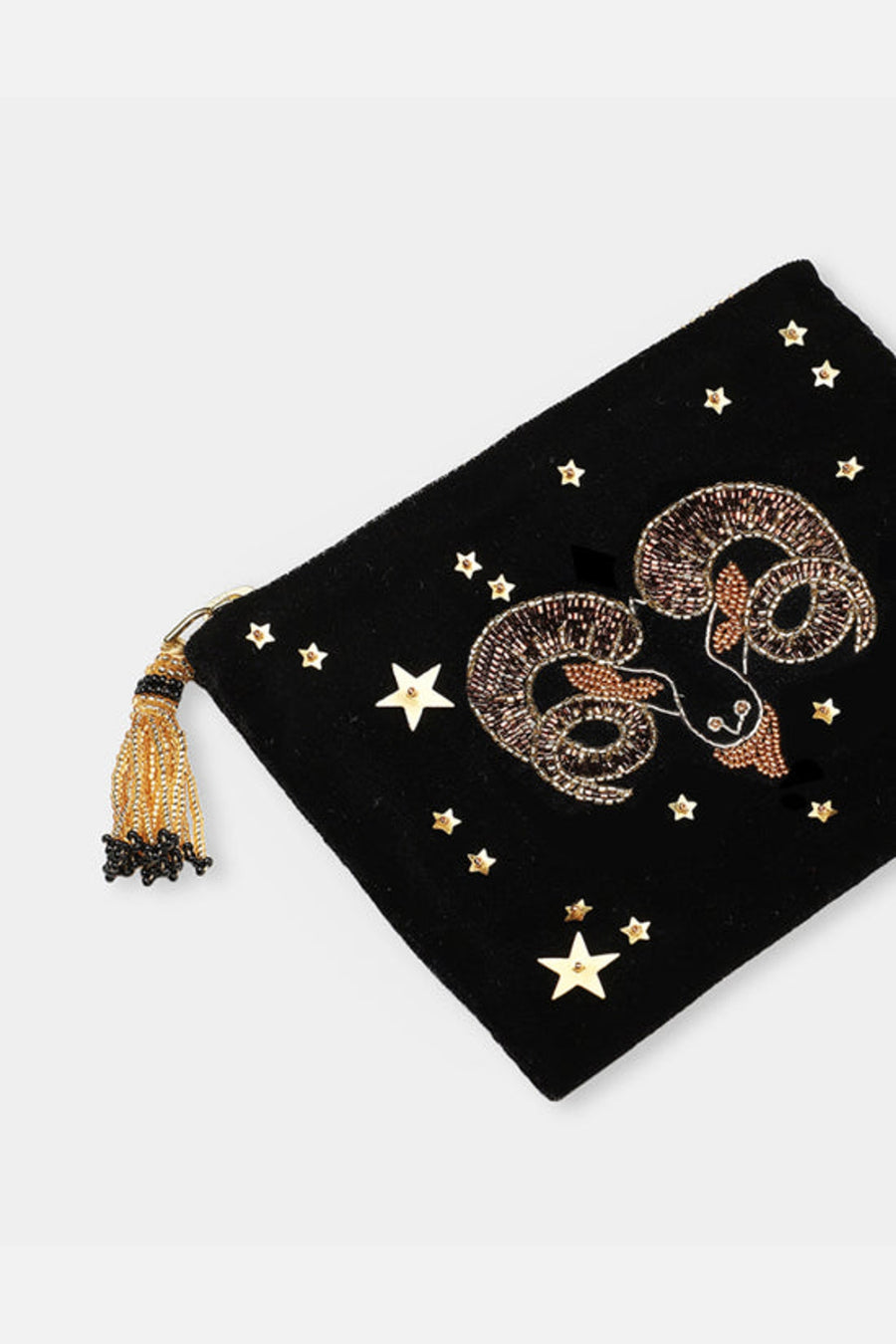 Olivia Dar Aries Astrology Pouch Jewelry Bag in Small – back view