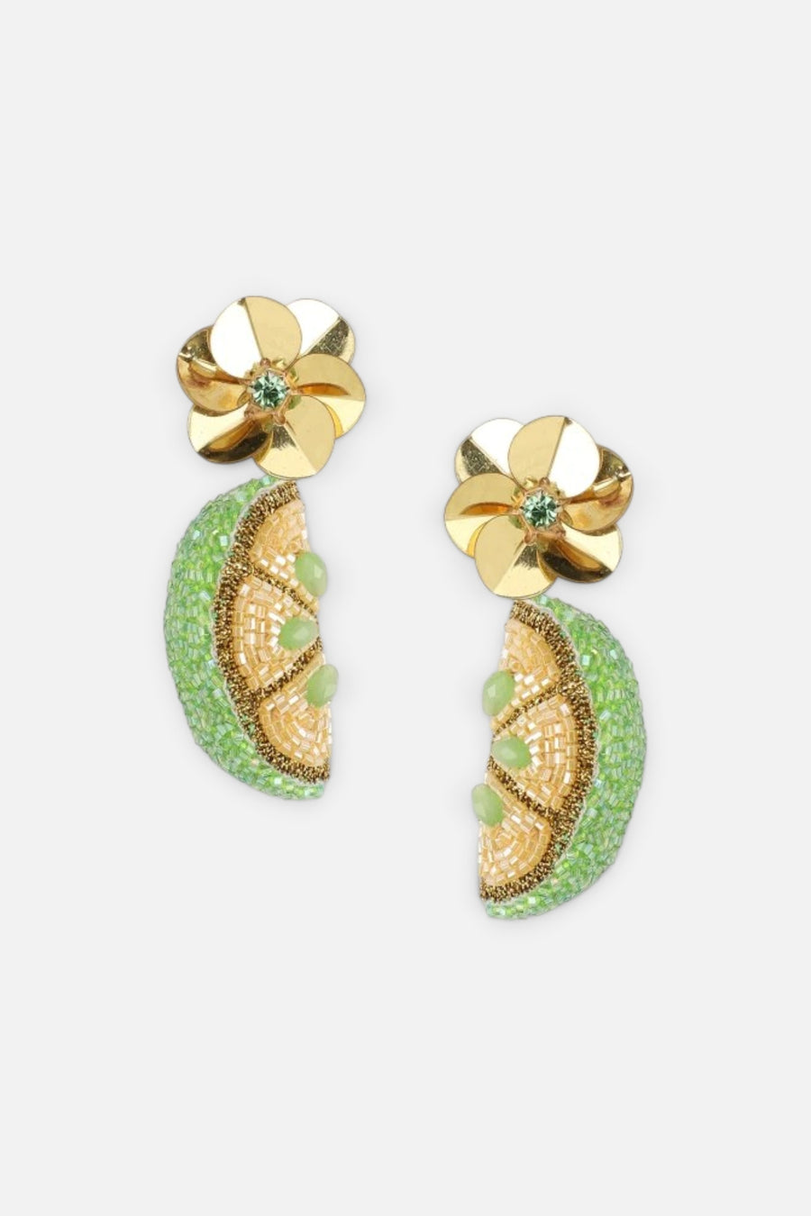 Olivia Dar Citrus Earrlings 3D in Yellow – front view