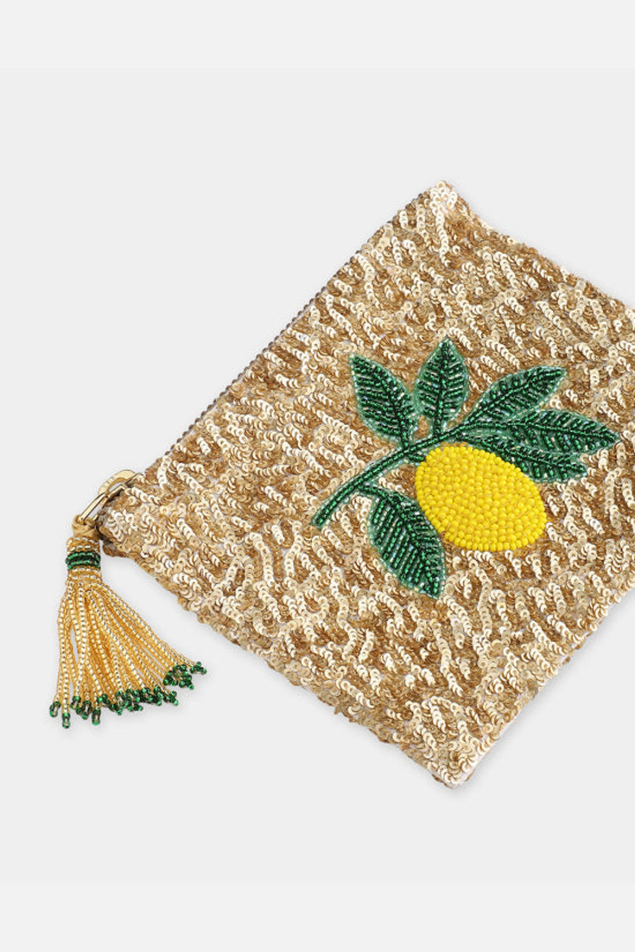 Olivia Dar Lemon Pouch Jewelry Bag Small in Gold – back view