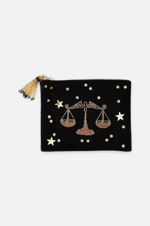 Olivia Dar Libra Astrology Pouch Jewelry Bag in Small