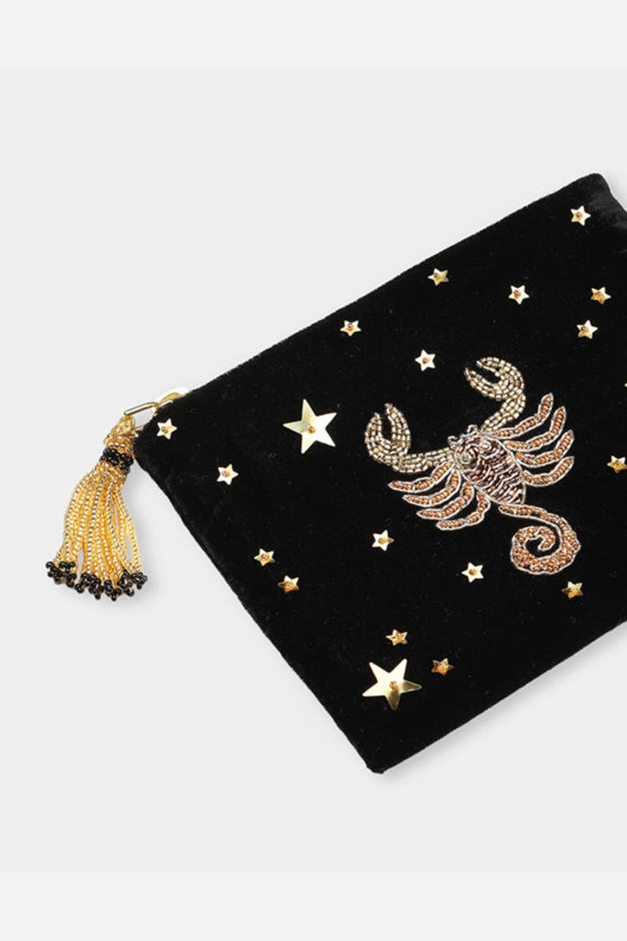 Olivia Dar Scorpio Astrology Pouch Jewelry Bag in Small – back view