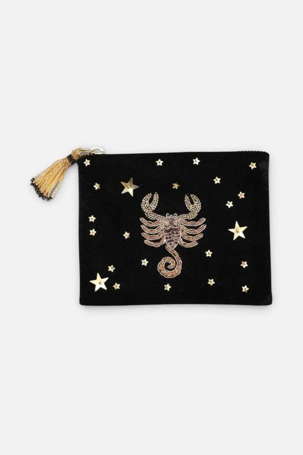 Olivia Dar Scorpio Astrology Pouch Jewelry Bag in Small