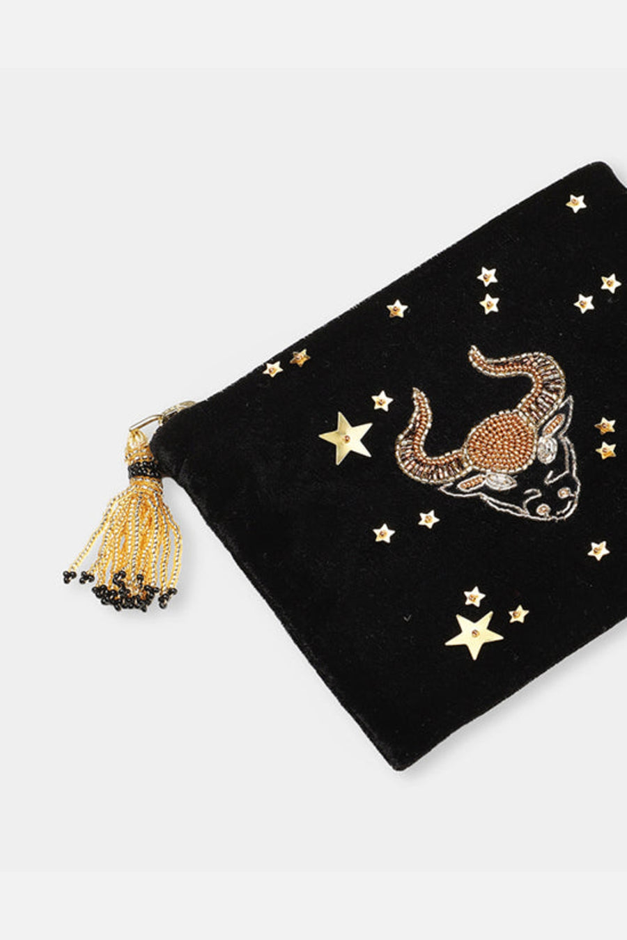 Olivia Dar Taurus Astrology Pouch Jewelry Bag in Small – back view