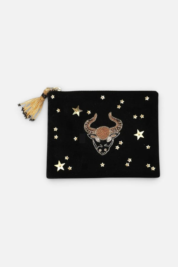 Olivia Dar Taurus Astrology Pouch Jewelry Bag in Small