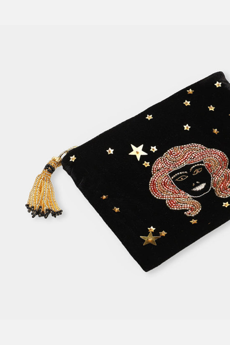 Olivia Dar Virgo Astrology Pouch Jewelry Bag in Small – back view
